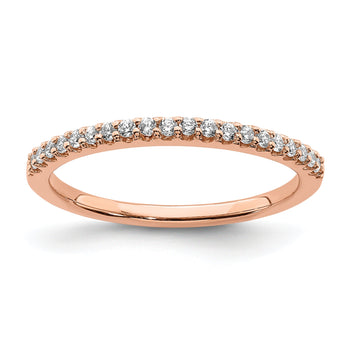 14k Rose Gold 1/5 carat Lab Grown Diamond VS/SI+ G+ Complete Wedding Band