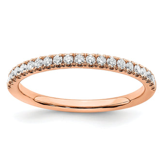 14k Rose Gold 1/4 carat Lab Grown Diamond VS/SI+ G+ Complete Wedding Band