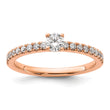 14k Rose Gold 1/2 carat Lab Grown Diamond VS/SI+ G+ Complete Round Engagement Ring