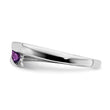 14k White Gold Amethyst 4-stone Ring, Size 7 - Birthstone Company