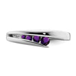 14k White Gold Amethyst 4-stone Ring, Size 7 - Birthstone Company