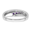 14k White Gold Amethyst 4-stone Ring, Size 7 - Birthstone Company