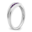 14k White Gold Amethyst 4-stone Ring, Size 7 - Birthstone Company