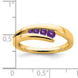 14k Amethyst 4-stone Ring, Size 7 - Birthstone Company