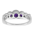 14k White Gold Amethyst and Diamond Ring, Size 7 - Birthstone Company