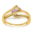 14k Amethyst and Diamond Ring, Size 7 - Birthstone Company