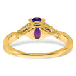 14k Amethyst and Diamond Ring, Size 7 - Birthstone Company
