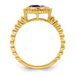 14k Cushion Amethyst Ring, Size 7 - Birthstone Company