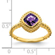 14k Cushion Amethyst Ring, Size 7 - Birthstone Company