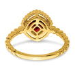 14k Cushion Garnet Ring, Size 7 - Birthstone Company