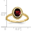 10k Oval Garnet Ring, Size 7 - Birthstone Company