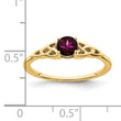 10k Rhodolite Garnet Celtic Knot Ring, Size 7 - Birthstone Company