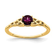 10k Rhodolite Garnet Celtic Knot Ring, Size 7 - Birthstone Company