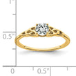 Round White Topaz Birthstone Ring in 10K Yellow Gold, Size 7