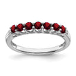 Sterling Silver Rhodium-plated Garnet and Diamond Ring - Birthstone Company