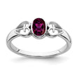 Sterling Silver Rhodium-plated Rhodolite Garnet Ring - Birthstone Company
