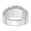 14k White Gold 1 carat Lab Grown Diamond VS/SI+ G+ Complete Fashion Band, Size 7 - Birthstone Company