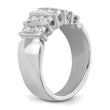 14k White Gold 1 carat Lab Grown Diamond VS/SI+ G+ Complete Fashion Band, Size 7 - Birthstone Company