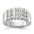 14k White Gold 1 carat Lab Grown Diamond VS/SI+ G+ Complete Fashion Band, Size 7 - Birthstone Company