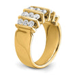 14k 1 1/2 carat Lab Grown Diamond VS/SI+ G+ Complete Fashion Band, Size 7 - Birthstone Company