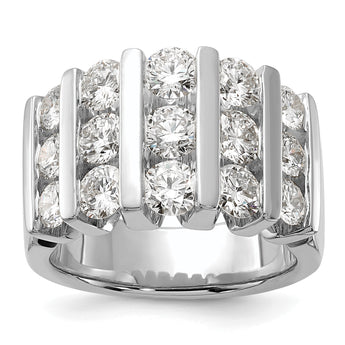 14k White Gold 3 carat Lab Grown Diamond VS/SI+ G+ Complete Fashion Band