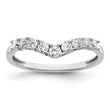 14k White Gold 3/8 carat Lab Grown Diamond VS/SI+ G+ Complete Concaved Band