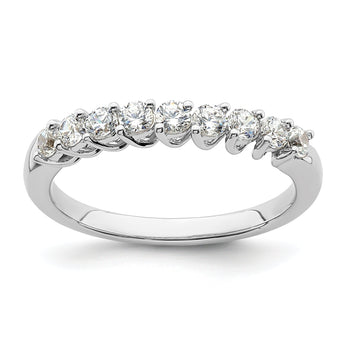 14k White Gold 1/2 carat Lab Grown Diamond VS/SI+ G+ Nine Stone Complete Fashion band