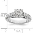 14k White Gold 1 carat Lab Grown Diamond VS/SI+ G+ Complete Cluster Engagement Ring, Size 7 - Birthstone Company