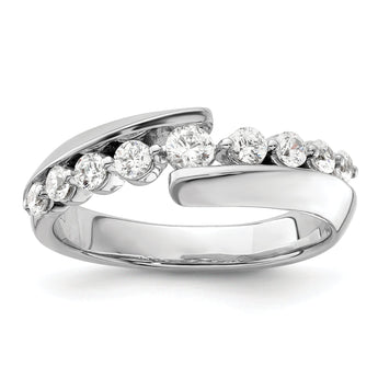 14k White Gold 1/2 carat Lab Grown Diamond VS/SI+ G+ Complete Band