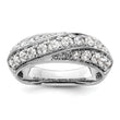 14k White Gold 1 carat Lab Grown Diamond VS/SI+ G+ Complete Band