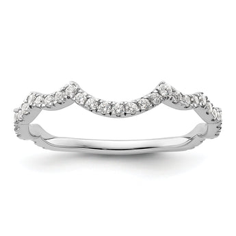 14k White Gold 1/3 carat Lab Grown Diamond VS/SI+ G+ Complete Wedding Band