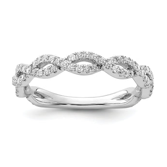 14k White Gold 3/8 carat Lab Grown Diamond VS/SI+ G+ Complete Wedding Band