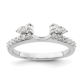 14k White Gold 1/2 carat Lab Grown Diamond VS/SI+ G+ Complete Ring Wrap