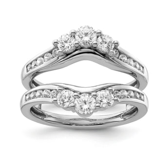 14k White Gold 1 carat Lab Grown Diamond VS/SI+ G+ Complete Ring Guard