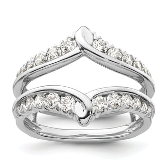 14k White Gold 3/4 carat Lab Grown Diamond VS/SI+ G+ Complete Ring Guard