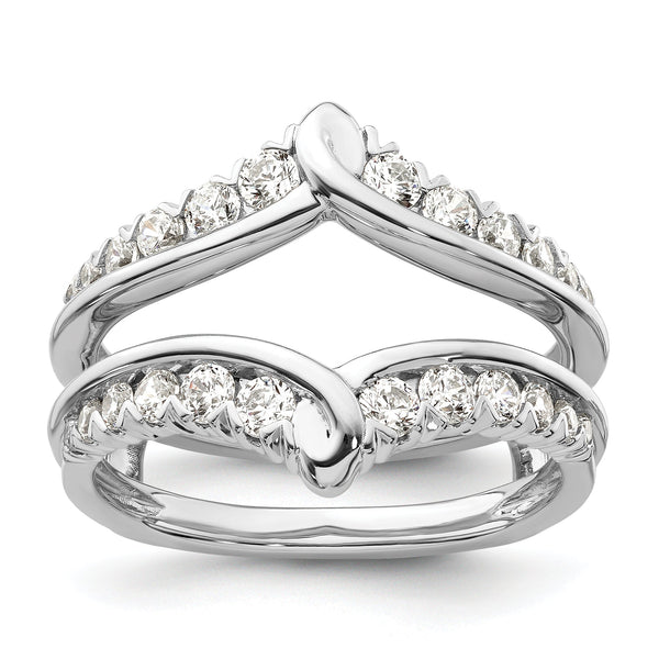 14k White Gold 3/4 carat Lab Grown Diamond VS/SI+ G+ Complete Ring Guard