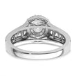 14k White Gold 1 carat Lab Grown Diamond VS/SI+ G+ Round Complete Halo Engagement Ring, Size 7 - Birthstone Company