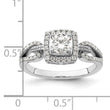 14k White Gold 3/4 carat Lab Grown Diamond VS/SI+ G+ Round Complete Halo Engagement Ring, Size 7 - Birthstone Company