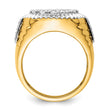 10k Two-Tone 2 carat Lab Grown Diamond VS/SI+ G+ Complete Men's Cluster Ring, Size 10 - Birthstone Company