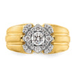 14k Two-Tone 1 carat Lab Grown Diamond VS/SI+ G+ Complete Men's Ring, Size 10 - Birthstone Company