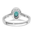 Pure Serenity 14k White Gold 1/5 carat Lab Grown Diamond VS/SI+ G+ and Lab Created Paraiba Ring, Size 7 - Birthstone Company
