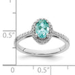 Pure Serenity 14k White Gold 1/5 carat Lab Grown Diamond VS/SI+ G+ and Lab Created Paraiba Ring, Size 7 - Birthstone Company