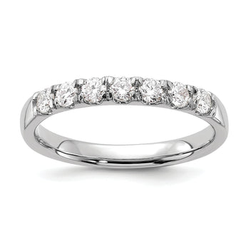 14k White Gold 1/2 carat Lab Grown Diamond VS/SI+ G+ Seven Stone Complete Band