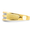 10k 1/5 carat Lab Grown Diamond VS/SI+ G+ Complete Double Row Men's Ring, Size 10 - Birthstone Company