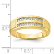 10k 1/5 carat Lab Grown Diamond VS/SI+ G+ Complete Double Row Men's Ring, Size 10 - Birthstone Company