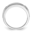 10k White Gold 1/5 carat Lab Grown Diamond VS/SI+ G+ Complete Double Row Men's Ring, Size 10 - Birthstone Company