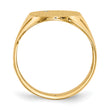 14k 16.0x14.0mm Open Back AA Diamond Men's Signet Ring - Birthstone Company