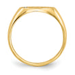 14k 6.5x11.0mm AA Diamond Open Back Signet Ring - Birthstone Company