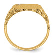 14k 11.5x10.0mm AA Diamond Closed Back Signet Ring, Size 6 - Birthstone Company