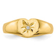 14k Child's AA Diamond Signet Ring - Birthstone Company
